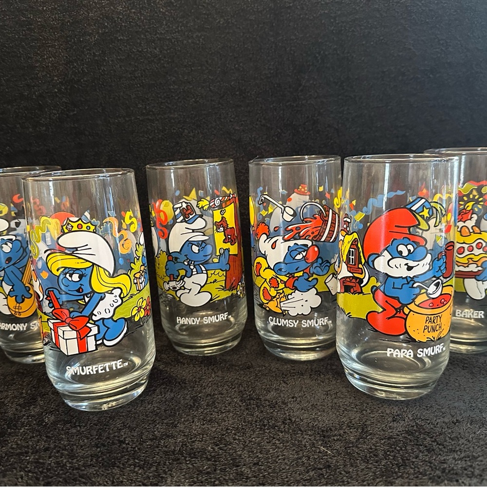 Smurf Character Glass Set